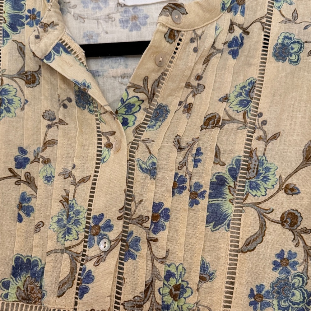 Mango Beige Floral Blouse - Picture 4 of 4